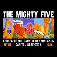 Mighty Five Utah National Parks Distressed Cropped Pullover Crew
