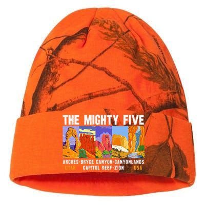 Mighty Five Utah National Parks Distressed Kati Licensed 12" Camo Beanie