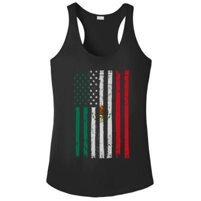 Mexico Flag USA American Mexican Independence Day Ladies PosiCharge Competitor Racerback Tank