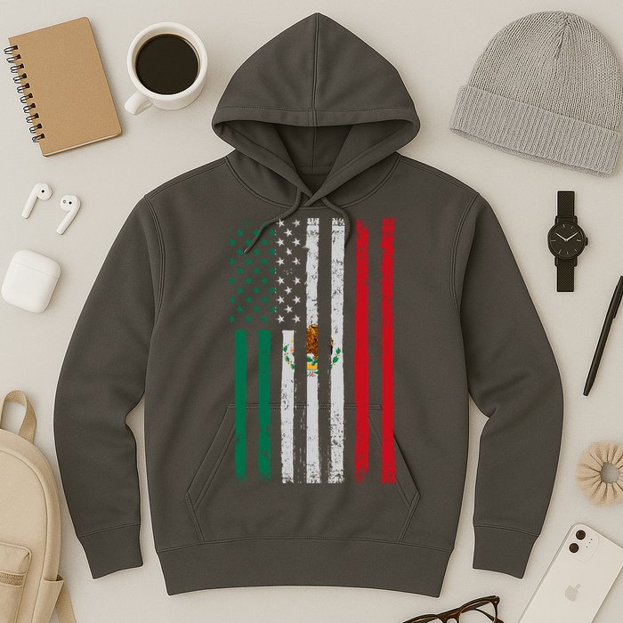 Mexico Flag USA American Mexican Independence Day Hoodie