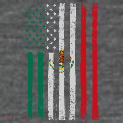 Mexico Flag USA American Mexican Independence Day T-Shirt