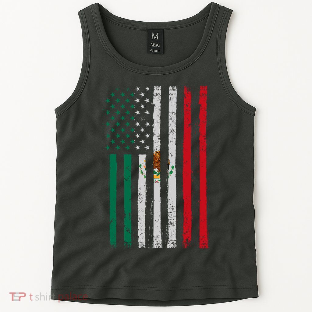 Mexico Flag USA American Mexican Independence Day Tank Top