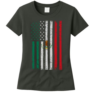 Mexico Flag USA American Mexican Independence Day Womens T-Shirt