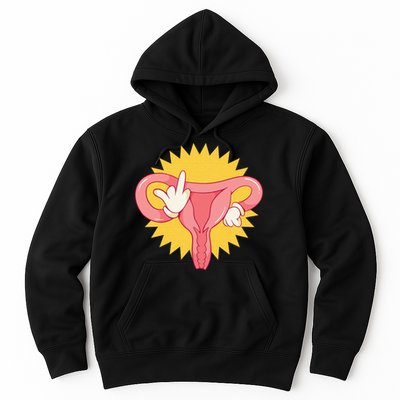Middle Finger Uterus Hoodie