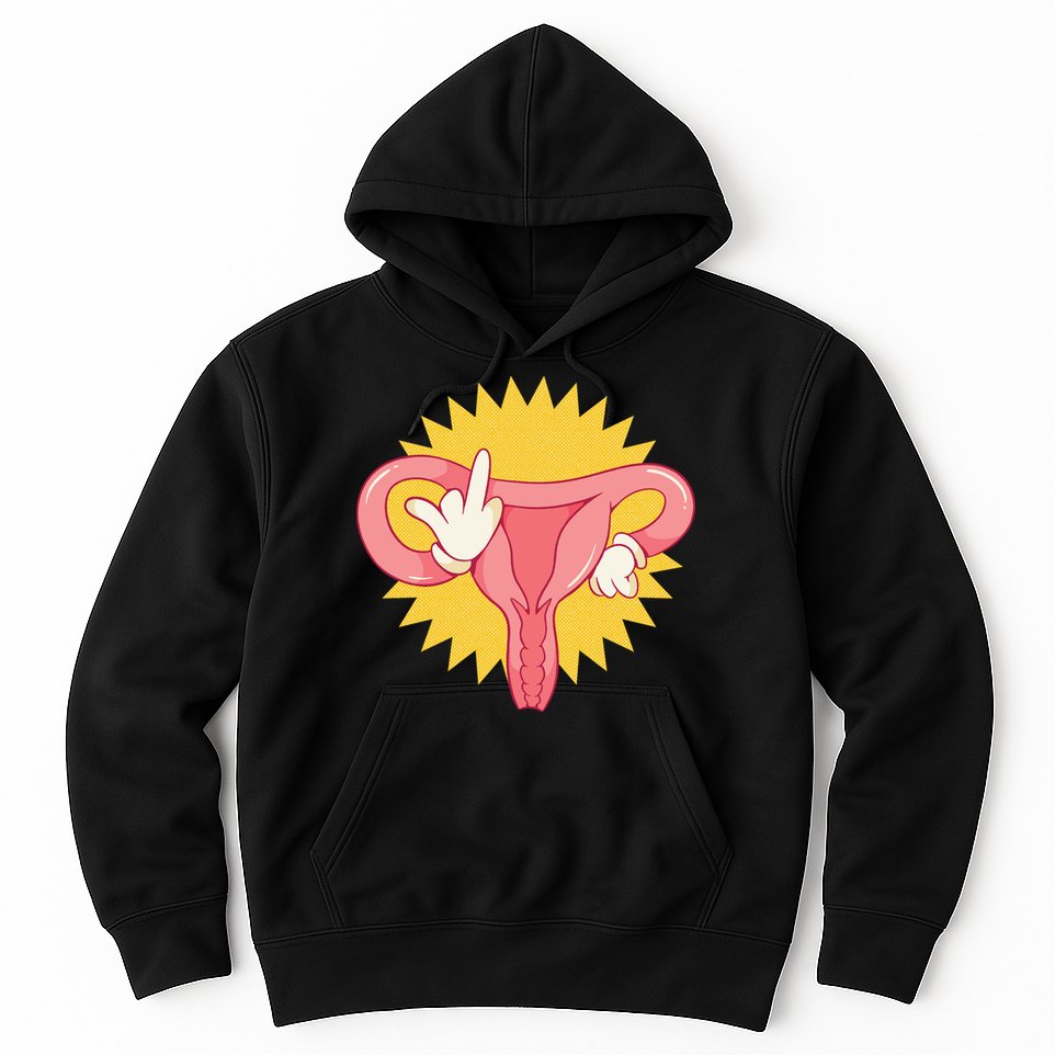 Middle Finger Uterus Hoodie