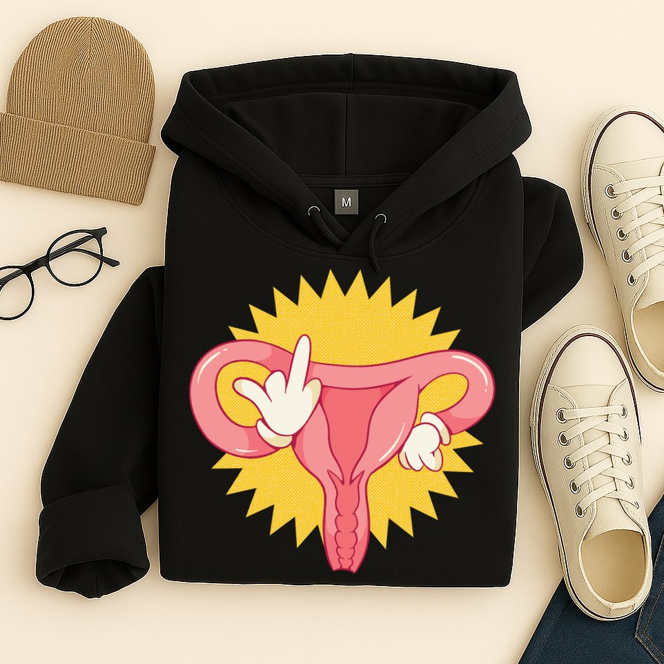 Middle Finger Uterus Hoodie