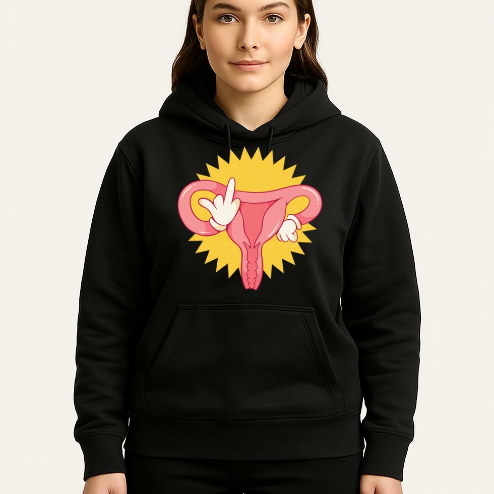 Middle Finger Uterus Hoodie