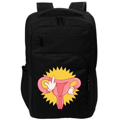 Middle Finger Uterus Impact Tech Backpack