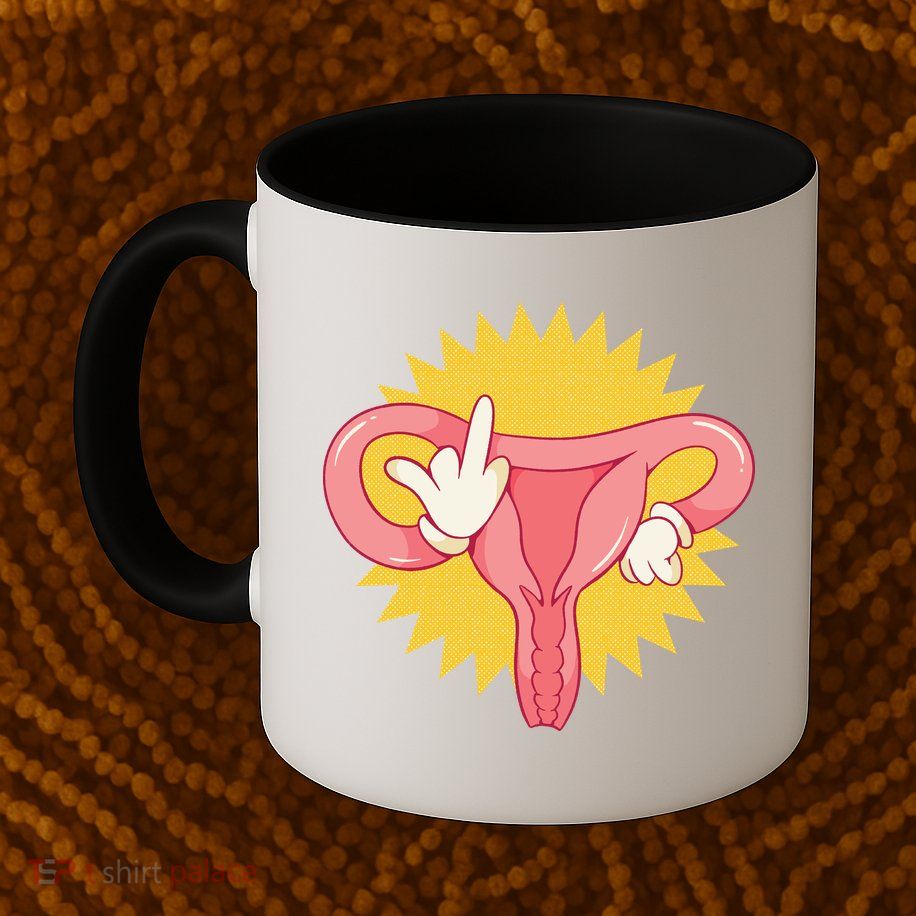 Middle Finger Uterus Mug