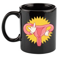 Middle Finger Uterus 11oz C Handle Ceramic Mug