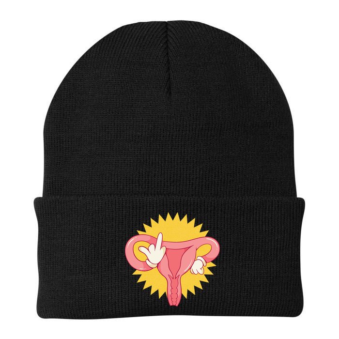 Middle Finger Uterus Beanie