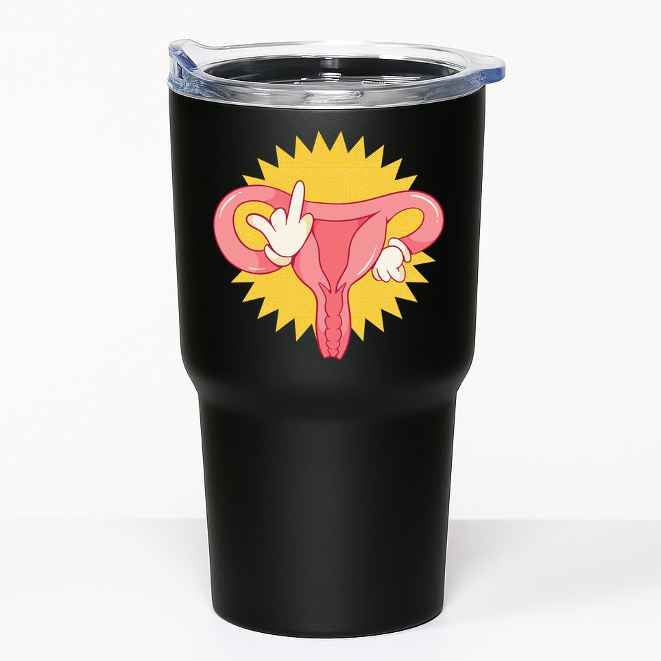 Middle Finger Uterus Tumbler