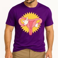 Middle Finger Uterus Cooling Performance Crew T-Shirt