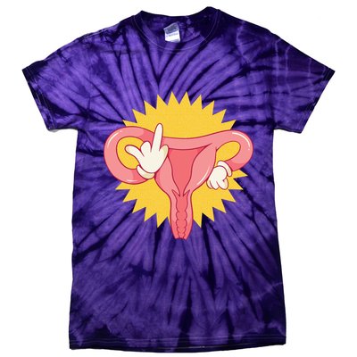 Middle Finger Uterus Tie-Dye T-Shirt