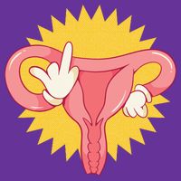 Middle Finger Uterus Trucker Hat