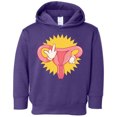 Middle Finger Uterus Toddler Hoodie