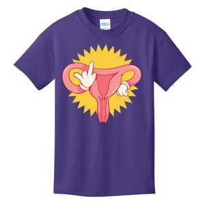 Middle Finger Uterus Kids T-Shirt