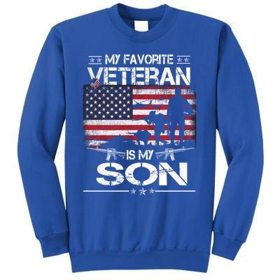 My Favorite Veteran Is My Son Meaningful Gift Flag Father Veterans Day Gift Sweatshirt