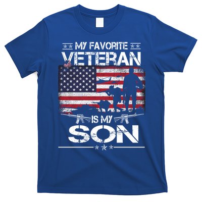 My Favorite Veteran Is My Son Meaningful Gift Flag Father Veterans Day Gift T-Shirt