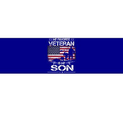 My Favorite Veteran Is My Son Meaningful Gift Flag Father Veterans Day Gift Bumper Sticker