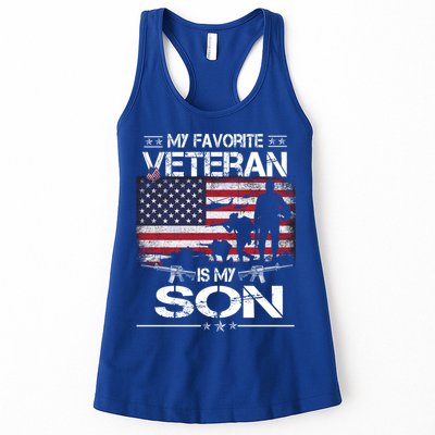 My Favorite Veteran Is My Son Meaningful Gift Flag Father Veterans Day Gift Womens Tank Top