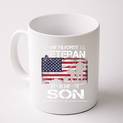 My Favorite Veteran Is My Son Meaningful Gift Flag Father Veterans Day Gift Coffee Mug