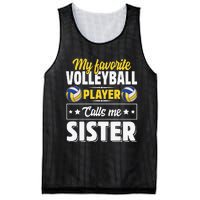 My Favorite Volleyball Player Calls Me Sister Mother's Day Mesh Reversible Basketball Jersey Tank