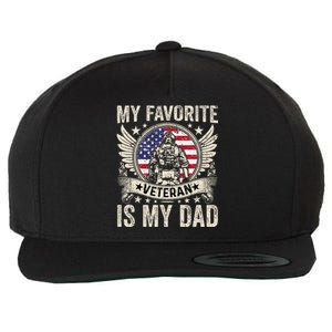 My Favorite Veteran Is My Dad Veterans Day Gift Wool Snapback Cap