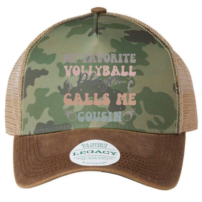 My Favorite Volleyball Player Calls Me Cousin Funny Cousins Legacy Tie Dye Trucker Hat