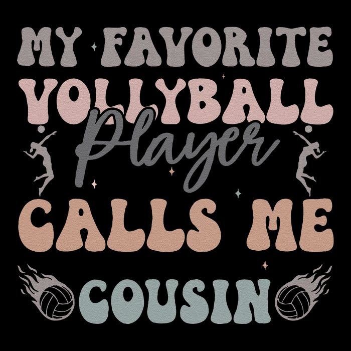 My Favorite Volleyball Player Calls Me Cousin Funny Cousins Drawstring Bag