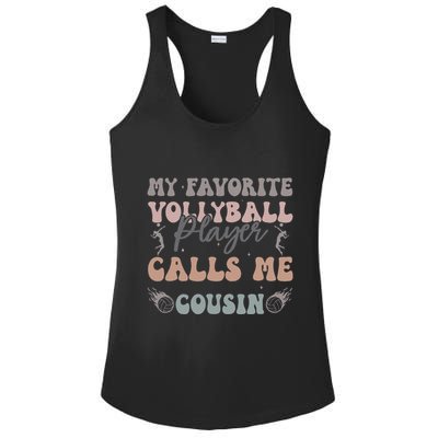 My Favorite Volleyball Player Calls Me Cousin Funny Cousins Ladies PosiCharge Competitor Racerback Tank