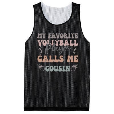 My Favorite Volleyball Player Calls Me Cousin Funny Cousins Mesh Reversible Basketball Jersey Tank