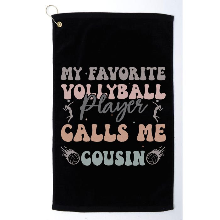 My Favorite Volleyball Player Calls Me Cousin Funny Cousins Golf Towel