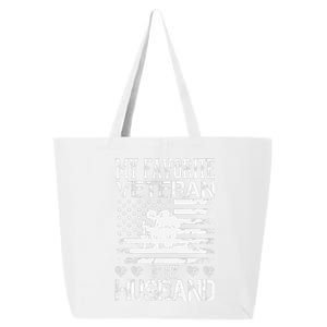 My Favorite Veteran Is My Husband Military Veterans Day Gift 25L Jumbo Tote