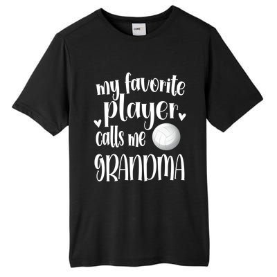 My Favorite Volleyball Player Calls Me Grandma Volleyball Funny Gift Tall Fusion ChromaSoft Performance T-Shirt