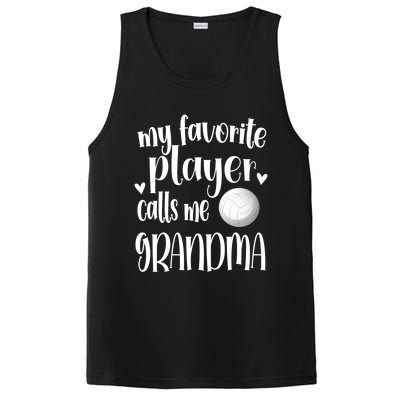 My Favorite Volleyball Player Calls Me Grandma Volleyball Funny Gift PosiCharge Competitor Tank