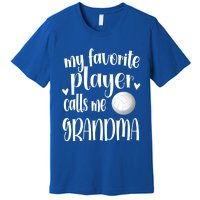 My Favorite Volleyball Player Calls Me Grandma Volleyball Funny Gift Premium T-Shirt