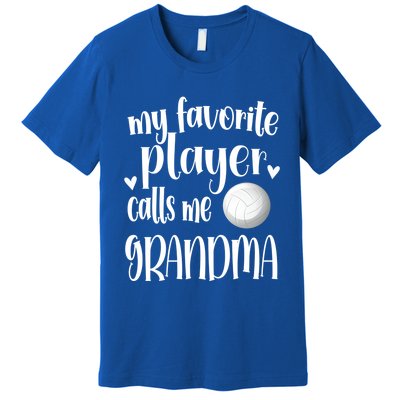 My Favorite Volleyball Player Calls Me Grandma Volleyball Funny Gift Premium T-Shirt