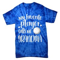 My Favorite Volleyball Player Calls Me Grandma Volleyball Funny Gift Tie-Dye T-Shirt