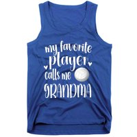 My Favorite Volleyball Player Calls Me Grandma Volleyball Funny Gift Tank Top