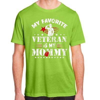 My Favorite Veteran Is My Mommy Usa Flag Vintage Adult ChromaSoft Performance T-Shirt