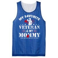 My Favorite Veteran Is My Mommy Usa Flag Vintage Mesh Reversible Basketball Jersey Tank