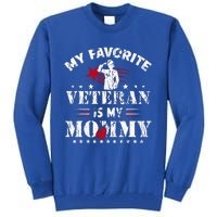 My Favorite Veteran Is My Mommy Usa Flag Vintage Tall Sweatshirt