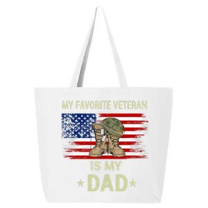 My Favorite Veteran Is My Dad Father Veterans Day 25L Jumbo Tote