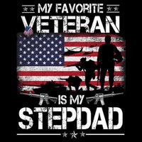 My Favorite Veteran Is My Stepdad Cool Gift Flag Father Veterans Day Cute Gift Impact Tech Backpack