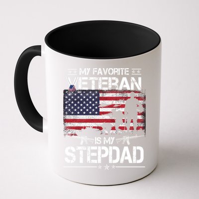 My Favorite Veteran Is My Stepdad Cool Gift Flag Father Veterans Day Cute Gift Mug