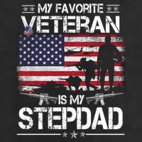My Favorite Veteran Is My Stepdad Cool Gift Flag Father Veterans Day Cute Gift Beanie