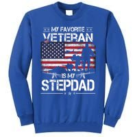 My Favorite Veteran Is My Stepdad Cool Gift Flag Father Veterans Day Cute Gift Tall Sweatshirt