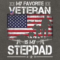 My Favorite Veteran Is My Stepdad Cool Gift Flag Father Veterans Day Cute Gift Cotton Canvas Backpack