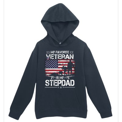 My Favorite Veteran Is My Stepdad Cool Gift Flag Father Veterans Day Cute Gift Urban Pullover Hoodie